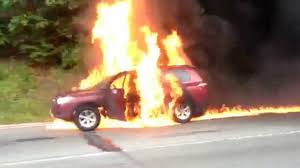 car on fire